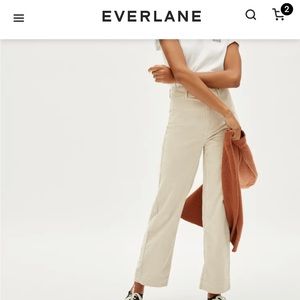 Everlane Wide Legged Corduroy Cropped Pant